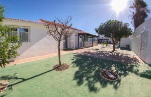 a yard with a tree and a building at Big Family in La Mareta