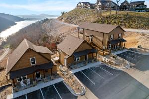 an aerial view of a house on a hill at Timber's Edge in Kimberling City