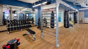 The fitness centre and/or fitness facilities at LIC 1br w doorman gym pool wd nr East River NYC-942