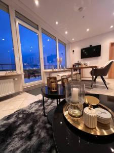 TV a/nebo společenská místnost v ubytování Penthouse - Panorama Suite - Hohegeiß