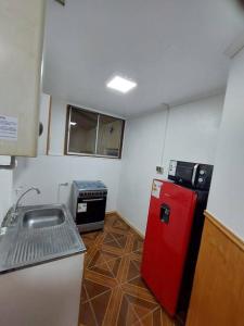Kuchyň nebo kuchyňský kout v ubytování Departamento Interior 1 Villarrica Céntrico