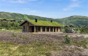 a house with a grass roof on top of a field at 3 Bedroom Nice Home In Vringsfoss in Maurset