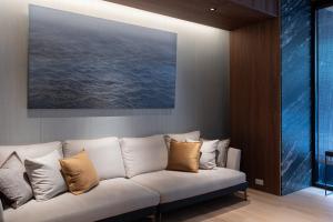 Svetainės erdvė apgyvendinimo įstaigoje Manho Hotel