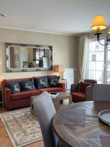 Posezení v ubytování Luxus Ferienwohnung Hirschzeit