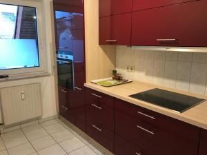 Köök või kööginurk majutusasutuses Sonnige Wohnung nah am Werbellinsee