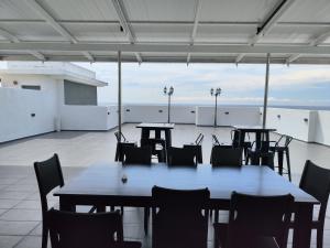 Balkón nebo terasa v ubytování 实耕庄双层海景公寓