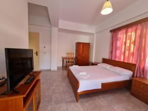 TV a/nebo společenská místnost v ubytování City Center Gjordeni Apartments