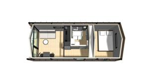 a rendering of a tiny house at De Kapschuur in Stadskanaal