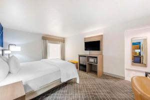 una camera d'albergo con letto e TV di Comfort Inn - Killeen near Fort Cavazos a Killeen