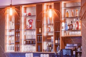 Lounge nebo bar v ubytování Boardinghouse Das RUNDUM