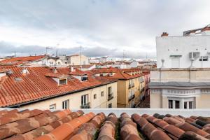a view of roofs of a city with buildings at Charming Cozy Lavapies in Madrid