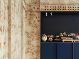 a shelf with different types of food on it at The Newel Acropolis in Athens
