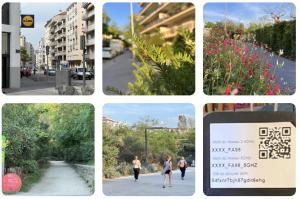 un collage de photos avec des gens qui marchent dans une rue dans l'établissement Lyon Séjour Chambre Cozy pour une personne chez l habitant, à Lyon