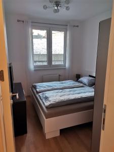 a bedroom with a bed and a window at Apartment Banja Luka in Banja Luka