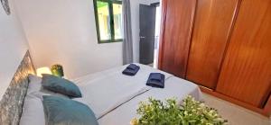 Postel nebo postele na pokoji v ubytování Ferienwohnung Calma