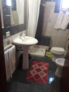 ein Bad mit einem Waschbecken und einem WC in der Unterkunft I Casali in Calatabiano