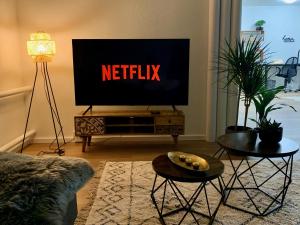 TV a/nebo společenská místnost v ubytování EVA o Wellnessoasis o Montainview o Pizzaoven o + 37 fotografií