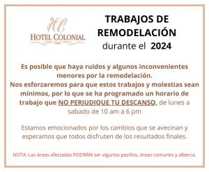 Ett certifikat, pris eller annat dokument som visas upp på Hotel Colonial de Merida