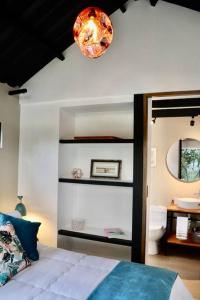 Postel nebo postele na pokoji v ubytování Luxury Glamping - Tiny House al natural
