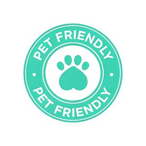 a green dog friendly international sign with a paw print at Villa Valentina Versilia in Viareggio
