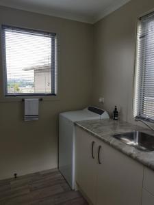 アレクサンドラにあるLookout Studioのシンクと洗濯機付きのキッチン +10枚の写真