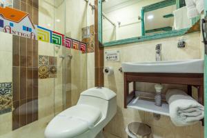 Koupelna v ubytování Hotel Casa Antigua