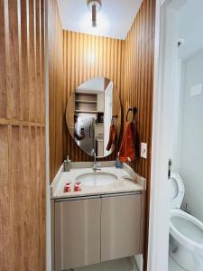 Ένα μπάνιο στο Studio de Alto Padrão na Vila Mariana