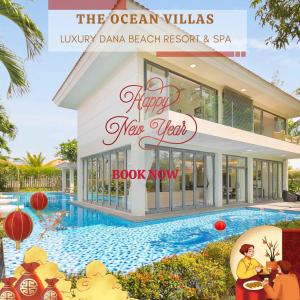un poster delle ville sull'oceano, con il lussuoso centro benessere sulla spiaggia di Dana di Luxury Dana Beach Resort & Spa a Da Nang