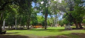 a park with a lot of trees and green grass at Hotel NUDISTA - Luz de Luna NUDE in Tehuixtla
