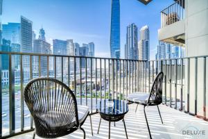 A balcony or terrace at Convenient 1BR at Ahad Residences Business Bay by Deluxe Holiday Homes