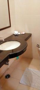a bathroom with a sink and a mirror at vella marina group of hotels Surya in Amritsar