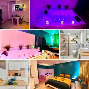 Posteľ alebo postele v izbe v ubytovaní Narbnb - EDEN SUITE - Jacuzzi - Parking - Clim