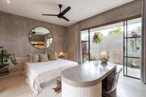 Ένα ή περισσότερα κρεβάτια σε δωμάτιο στο Charming one-bedroom studio