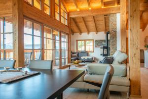 Posezení v ubytování Skyberg Chalet