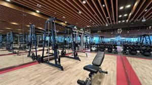 Fitness centrum a/nebo fitness zařízení v ubytování EasyGo - Bayz by Danube Studio
