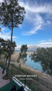 a view of a lake from the top of a park at PINETOP RESORT in Khānpur