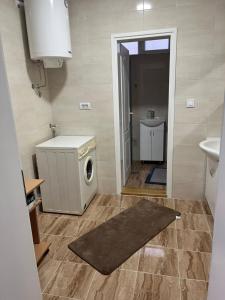 - une buanderie avec un lave-linge et un évier dans l'établissement Rudnička oaza mira, kuća u podnožju Ostrvice, à Gornji Milanovac 18 autres photos