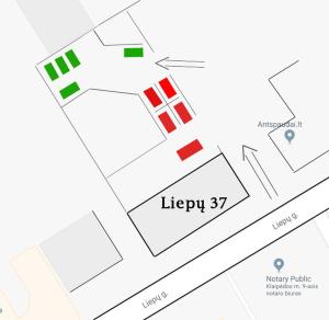 una mappa del parcheggio felice di Liepu 37 a Klaipėda Altre 15 foto