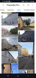 a collage of pictures of buildings and a street at Dream House in Novi Sad