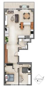 a floor plan of a house at Harmony home in Ierapetra