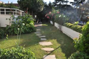 A garden outside Island Hotel