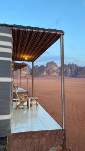 a tent in the middle of the desert at Magic nature camp in Wadi Rum