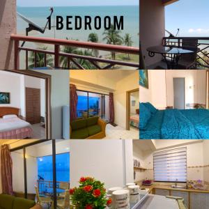 a collage of photos of a bedroom and a room at Paradise Lagoon Apartment South in Port Dickson