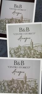 un grupo de cuatro tarjetas con una foto de una ciudad en Centro Storico, en Anagni