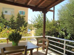 A balcony or terrace at Leros Eleonas ApartmentS