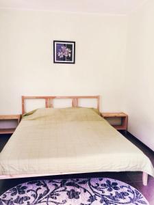 クチュグリにあるHouse Tishinaのベッドルーム1室(白いマットレス付きの大型ベッド1台付)