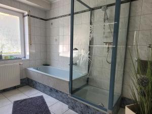 Ein Badezimmer in der Unterkunft Ahrtal Vier Sterne Ferienwohnungen Alexandra Weiler Panorama