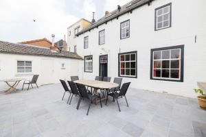 Bygningen som feriehuset ligger i