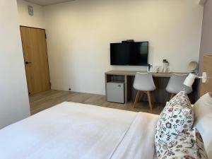 טלויזיה ו/או מרכז בידור ב-Qing Taoyuan Homestay