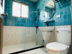 חדר רחצה ב-Qing Taoyuan Homestay
